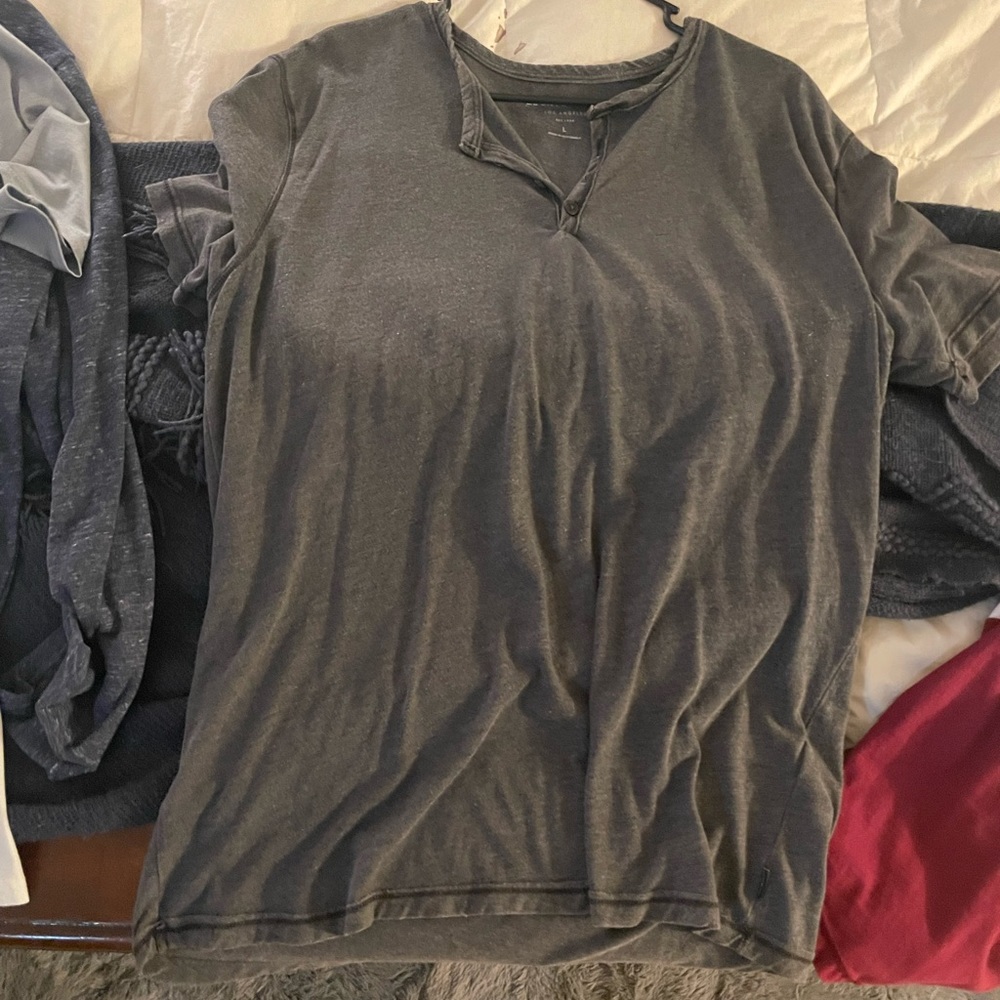 Mens short sleeve Henley